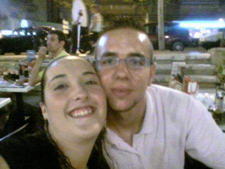 yo y abel viendo l partido